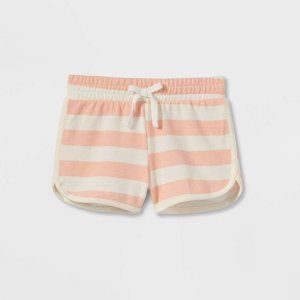 Grayson Mini Toddler Girls' French Terry Striped Pull-on Shorts